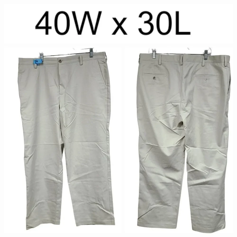 Dockers Easy Khaki Flat Front Pants Classic Fit Chino Uniform Work School Office
